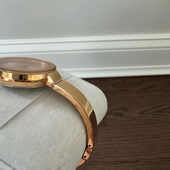 Movado Bold Rose Gold Bangle Watch with Crystal Detail - Picture 6 of 7